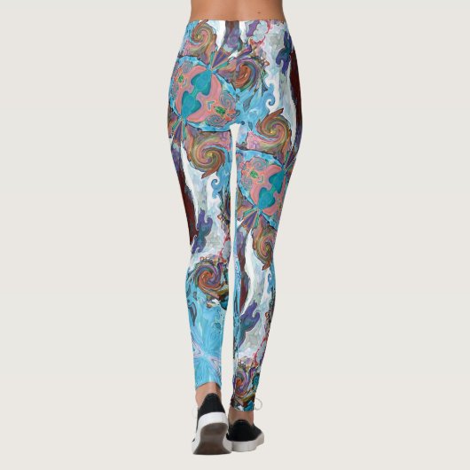 Fairy Tale Hearts Raspberry Leggings レギンス (裏面)