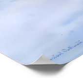 Fairy Tale Moon Print Whimsical Boy on Crescent ポスター (角)