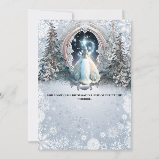 Fairy tale personalized invitations for girls 招待状 (裏面)