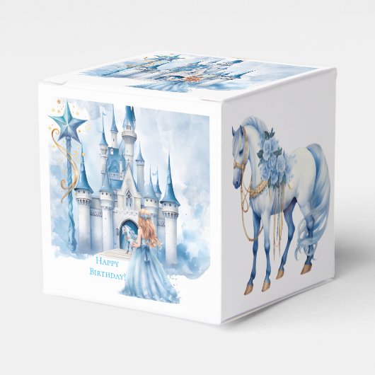 Fairy Tale Princess Castle Girl Birthday フェイバーボックス (正面サイド)