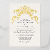 Fairy Tale Royal Medieval Wedding 箔招待状 (正面)