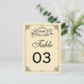 Fairy Tale Storybook Wedding Table Numbers ポストカード (スタンド正面)