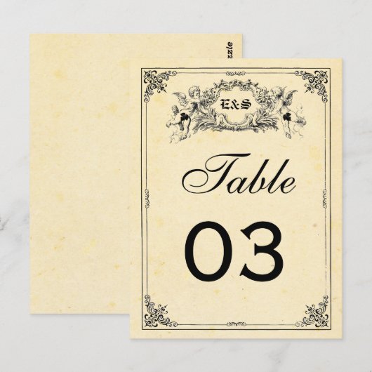 Fairy Tale Storybook Wedding Table Numbers ポストカード (正面/裏面)