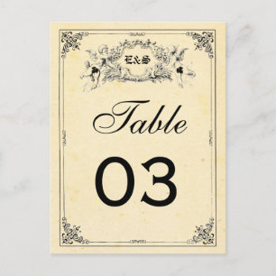Fairy Tale Storybook Wedding Table Numbers ポストカード