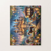 Fairy Tale Wedding Castle Horse-Drawn Carriage ジグソーパズル (縦)
