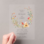 Fairy Tale Wildflower Wedding アクリル招待状 (インサイチュ (ポータブル))
