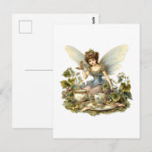 Fairy Tea Party Vintage ポストカード (正面/裏面)