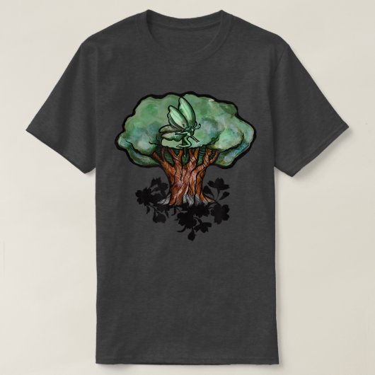 Fairy Tree Art green nature lovers fairies druid d Tシャツ (デザイン正面)