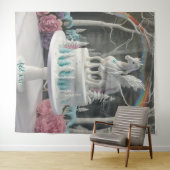 Fairy Unicorn Cake Wall Art Backdrop Banner タペストリー (インサイチュ(横))