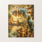 Fairy Village Magical Fairy Homes Waterfall ジグソーパズル (縦)