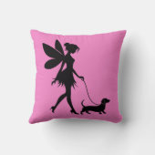 Fairy Walking Dachshund  クッション (裏面)