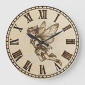 Fairy Wall Clock | Wood-Burned Fantasy  ラージ壁時計 (正面)