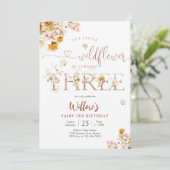 Fairy Wildflower 3rd Birthday Invitation 招待状 (スタンド正面)