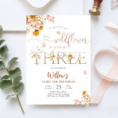 Fairy Wildflower 3rd Birthday Invitation 招待状