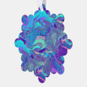 fairy wing artglass - blues and purples : オーナメントカード (左)