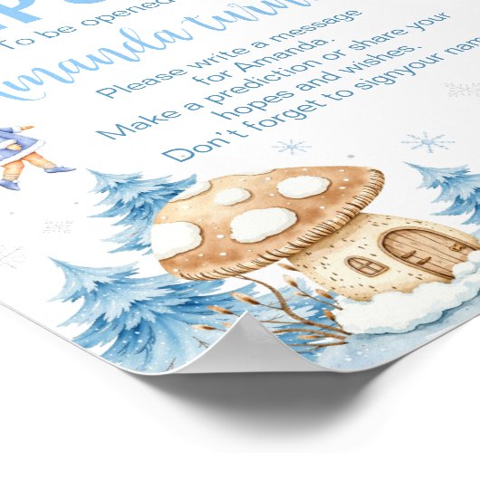 Fairy Winter Garden Birthday Party Time Capsule ポスター (角)