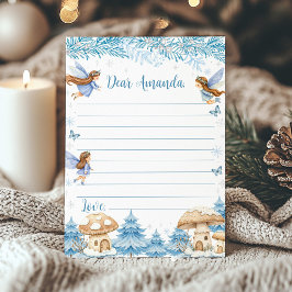 Fairy Winter Garden Time Capsule Note Message Card サンキューカード