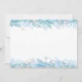 Fairy Winter Wonderland Birthday Photo サンキューカード (裏面)