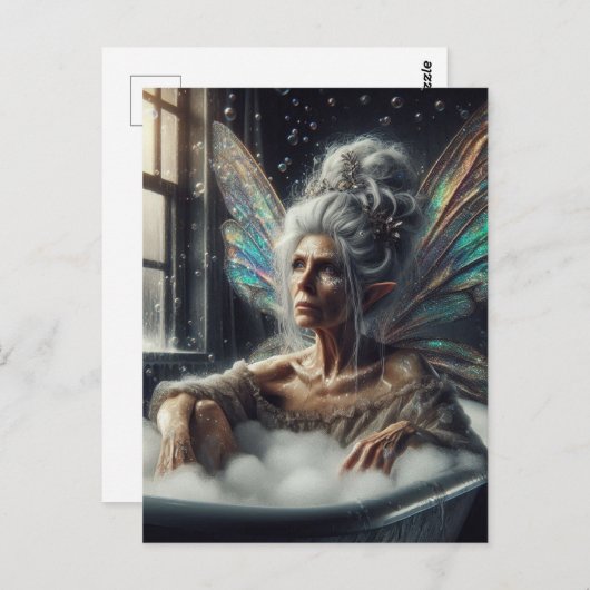 Fairy Woman Bathing ポストカード (正面/裏面)