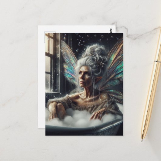 Fairy Woman Bathing ポストカード (正面/裏面インサイチュ)