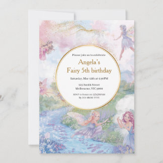 Fairy Wonderland Birthday Girls 招待状