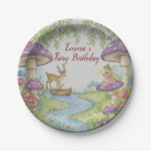 Fairy Woodland Birthday Paper Plate ペーパープレート (正面)
