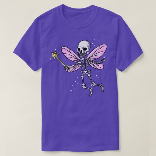 Fairycoreゴシックのスケルトン妖精 Tシャツ (デザイン正面)