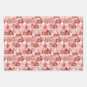 Fairycoreピンクのクリスマスシーン調整 ラッピングペーパーシート (正面2)