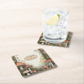 FAIRYCOREマッシュルームGoblincoreカスタムギフト スクエアペーパーコースター (インサイチュ)