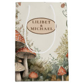 FAIRYCOREマッシュルームGoblincoreカスタムギフト ミディアムペーパーバッグ (正面)