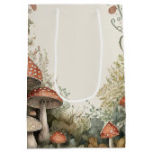 FAIRYCOREマッシュルームGoblincoreカスタムギフト ミディアムペーパーバッグ (裏面)