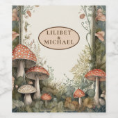 FAIRYCOREマッシュルームGoblincoreカスタムギフト ワインラベル (シングルラベル)