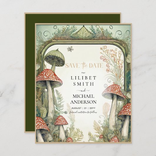 Fairycore保存ザデイトグリーン金ゴールドウッドランド (正面/裏面)