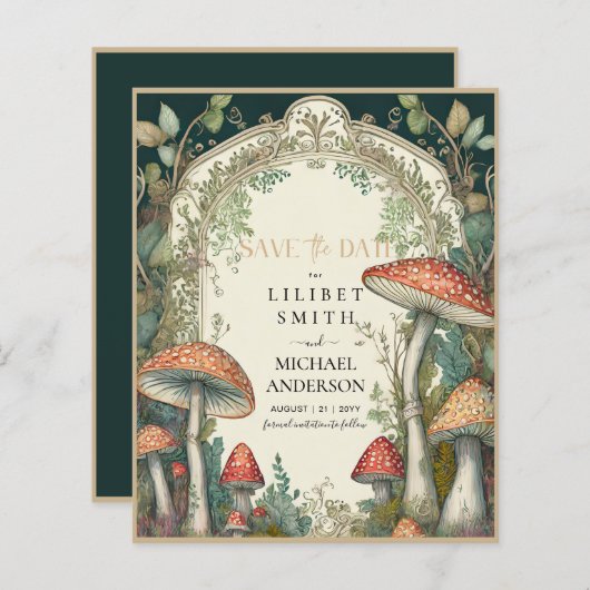 Fairycore保存ザデイトグリーン金ゴールドウッドランド (正面/裏面)