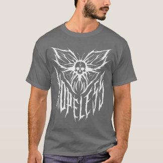 Fairycore服飾グランジゴシック骨格バターフル Tシャツ