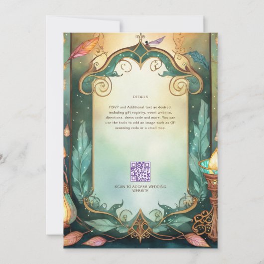 FAIRYCORE結婚式招待状童話ストーリーブック 招待状 (裏面)