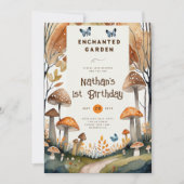 FAIRYCORE自然バビシャワー1st誕生日任意のイベント 招待状 (正面)