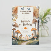 FAIRYCORE自然バビシャワー1st誕生日任意のイベント 招待状 (スタンド正面)