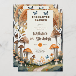 FAIRYCORE自然バビシャワー1st誕生日任意のイベント 招待状