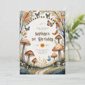 FAIRYCORE自然バビシャワー1st誕生日任意のイベント 招待状 (スタンド正面)