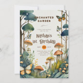 FAIRYCORE自然バビシャワー1st誕生日任意のイベント 招待状 (正面)