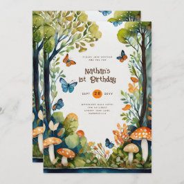 FAIRYCORE自然バビシャワー1st誕生日任意のイベント 招待状