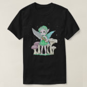 Fairycore Aesthetic Kawaii Fairy Holding A Knife C Tシャツ (デザイン正面)