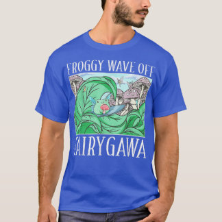 Fairycore Aesthetic Kawaii Frog Fairy Kanagawa Wav Tシャツ