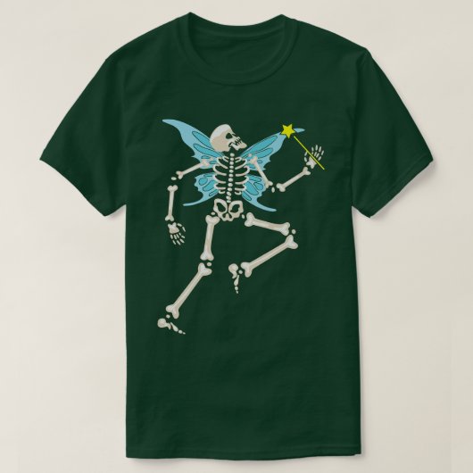 Fairycore Aesthetic Skeleton Fairy Grunge Goth  Tシャツ (デザイン正面)