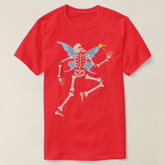 Fairycore Aesthetic Skeleton Fairy Grunge Goth Tシャツ (デザイン正面)