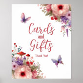 Fairycore Birthday Partyカードとギフトサイン ポスター (正面)