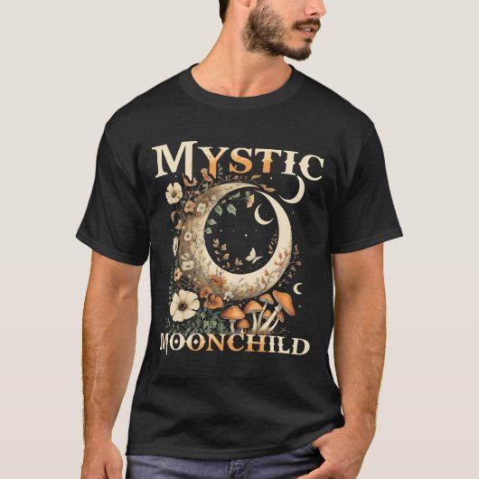Fairycore Dark Fairy Gothic Art Mystic Moonchild f Tシャツ (正面)