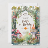 FAIRYCORE FAIRYTALE BABYSHOWER 1ST BIRTHDAY ANY 招待状 (正面)