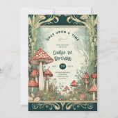 FAIRYCORE FAIRYTALE BABYSHOWER 1ST BIRTHDAY ANY 招待状 (正面)